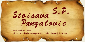 Stoisava Panzalović vizit kartica